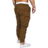 GOKKILRW Mens Outdoor Hiking Cargo Pants Slim Fit Tapered Athletic Jogger Stretch Lightweight Casual Work Cycling Pants Chino(Brown,XX-Large) view 3