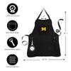 Team Sports America Outdoor Colligiate Black Grilling Apron | University Of Michigan | Made of Durable Cotton | Beverage Opener and Multi-Tool | Sports and Tailgaiting Apparel view 2