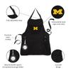 Team Sports America Outdoor Colligiate Black Grilling Apron | University Of Michigan | Made of Durable Cotton | Beverage Opener and Multi-Tool | Sports and Tailgaiting Apparel view 3