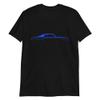 1970 Chevelle Silhouette Collector Car Owner Chevy Muscle Cars Blue Lines Custom T-Shirt view 1