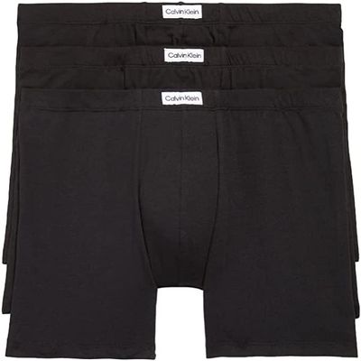 Calvin Klein Pure Cotton Stretch 3-Pack Boxer Brief Snow Heather/Grey/Black X-Large