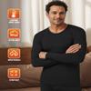 CL convallaria Long Johns Thermal Underwear for Men Soft Fleece Lined Base Layer Cold Weather Top Bottom Gift Set Heavyweight Crew Neck Black Medium view 3