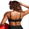 CRZ YOGA Womens Scoop Neck Bikini Tops D-DD Adjustable Spaghetti Straps Bathing Suit Padded Swimsuit Sports Bra Black XX-Small view 2