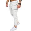 GOKKILRW Mens Outdoor Hiking Cargo Pants Slim Fit Tapered Athletic Jogger Stretch Lightweight Casual Work Cycling Pants Chino(White,XX-Large) view 2