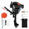 4-stroke 6Hp Outboard Motor, 140CC Gasoline Power Boat Motor Engine with Air-cooling TCI System, Outboard Engine, Mud Motor Kit, Water Power Equipment for Plate Stern Plate Height of 17 Inches Boat view 1