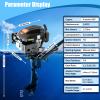 4-stroke 6Hp Outboard Motor, 140CC Gasoline Power Boat Motor Engine with Air-cooling TCI System, Outboard Engine, Mud Motor Kit, Water Power Equipment for Plate Stern Plate Height of 17 Inches Boat view 3