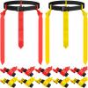 Hungdao 12 Pcs 10/12 Players Flag Football Belts and Flags Adjustable Football Belts for Kids Teens Adults Team Training Sport Event (Red,Yellow) view 1