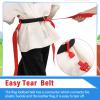 Hungdao 12 Pcs 10/12 Players Flag Football Belts and Flags Adjustable Football Belts for Kids Teens Adults Team Training Sport Event (Red,Yellow) view 3