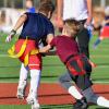 Hungdao 12 Pcs 10/12 Players Flag Football Belts and Flags Adjustable Football Belts for Kids Teens Adults Team Training Sport Event (Red,Yellow) view 4
