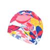SUNTRADE Women Nylon Swim Caps, Fabric Cloth Pleated Elastic Swimming Cap Bathing Cap Swim Hats for Thick Curly Long Short Hair,3 pcs (Flower) view 3