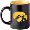 Boelter Brands Two Toned Matte Black Coffee Mug, NCAA Team Logo with Inner Team Color (Iowa Hawkeyes) view 1