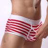 GOKKILRW Mens Striped Underwear Boxer Briefs Soft Breathable Lightweight Comfort Cotton Stretchy Underwear(Red,X-Large) view 3