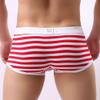 GOKKILRW Mens Striped Underwear Boxer Briefs Soft Breathable Lightweight Comfort Cotton Stretchy Underwear(Red,X-Large) view 4