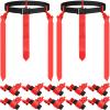 Hungdao 10/12 Players Adjustable Flag Football Belts Set,Red view 1