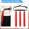 Hungdao 10/12 Players Adjustable Flag Football Belts Set,Red view 2