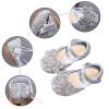 Girls Sandals Crystal Baby Infant Bling Kids Shoes Princess Shoes Pearl Shoes Dancing Single Shoes Rain Boots Toddler (Silver, 22) view 3