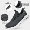Akk Mens Hand Free Slip On Wide Walking Shoes Memory Foam Runnning Tennis Shoes Lightweight Breathable Casual Sneakers Dark Grey view 3