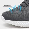 Akk Mens Hand Free Slip On Wide Walking Shoes Memory Foam Runnning Tennis Shoes Lightweight Breathable Casual Sneakers Dark Grey view 4