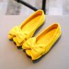 Soft Baby Girls Princess Dance Children Kid Solid Shoes Student Bowknot Single Baby Shoes Newborn Shoes for Boys (Yellow, 8 Toddler) view 2