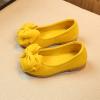 Soft Baby Girls Princess Dance Children Kid Solid Shoes Student Bowknot Single Baby Shoes Newborn Shoes for Boys (Yellow, 8 Toddler) view 3