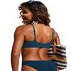 CRZ YOGA Womens Scoop Neck Bikini Tops D-DD Adjustable Spaghetti Straps Bathing Suit Padded Swimsuit Sports Bra Insignia Blue Large view 2