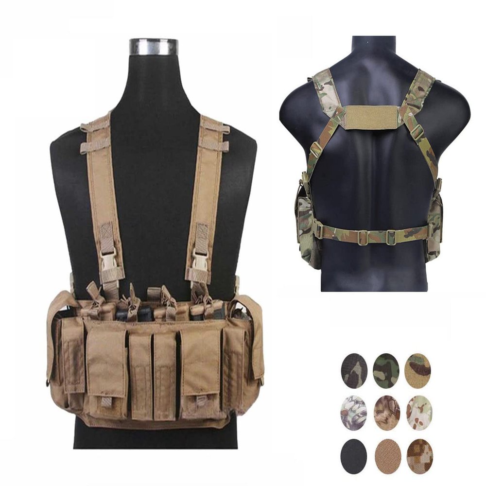 Elite Tribe EMERSON MF Style UW Gen IV Tactical Chest Vest,Recon Chest Vest with Mag Pouch H Suspension Lightweight (Multicam Black)