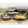 BRASSU Outdoor Portable Pure Titanium Dinner Plate Camping Tableware (Color : 155 * 25mm) view 3