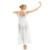 Hansber Women's Lyrical Dance Dress Sleeveless Halter Sequins Mesh Skirted Leotard Contemporary Dancewear White Small view 2
