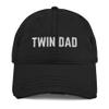 CreativeTees4You Twin Dad Gift - Distressed Dad Hat, Dad of Twins, Twins Dad, Dad Gift, Gift for Dad Black view 1