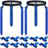 Hungdao 12 Pcs 10/12 Players Flag Football Belts and Flags Adjustable Football Belts for Kids Teens Adults Team Training Sport Event (Blue) view 1