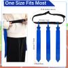 Hungdao 12 Pcs 10/12 Players Flag Football Belts and Flags Adjustable Football Belts for Kids Teens Adults Team Training Sport Event (Blue) view 2
