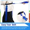Hungdao 12 Pcs 10/12 Players Flag Football Belts and Flags Adjustable Football Belts for Kids Teens Adults Team Training Sport Event (Blue) view 3