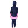 Burkini Swimsuits For Girls Kids Muslim Swimsuit Islamic Hijab Cap Swim Top Pants Modest Full Coverage Swimwear Toddler Long Sleeve Rashguard Beachwear Swimming Suit Bathing Suits Blue + Pink 2-3T view 3