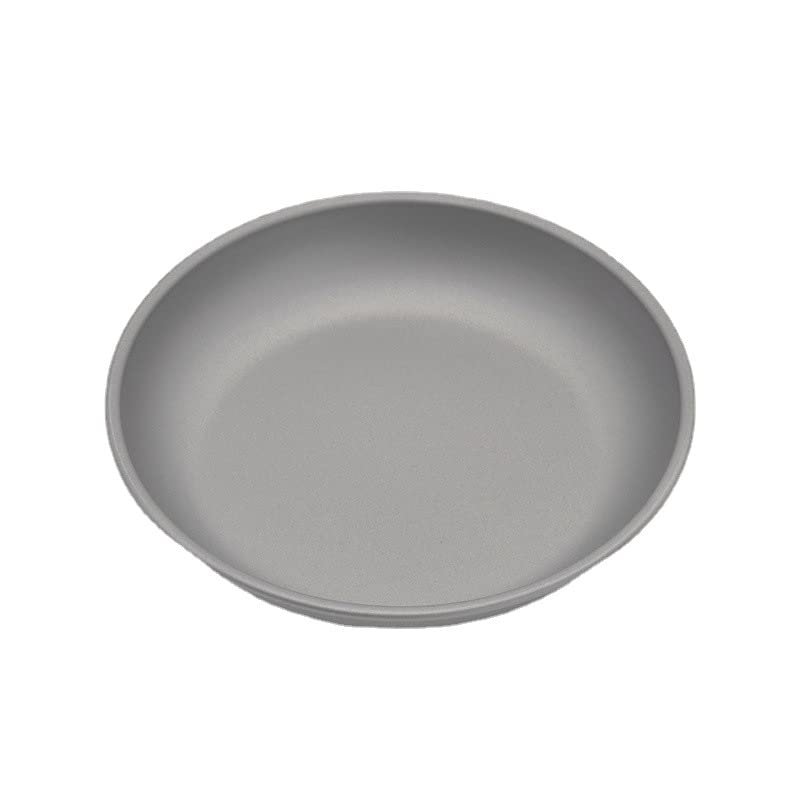 BRASSU Outdoor Portable Pure Titanium Dinner Plate Camping Tableware (Color : 153mm)
