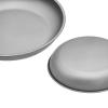 BRASSU Outdoor Portable Pure Titanium Dinner Plate Camping Tableware (Color : 153mm) view 4