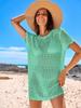 ANRABESS Swimsuit Cover Up for Women 2026 Crochet Bathing Suit Swimwear Mesh Knit Beach Dress Summer Vacation Clothes Small Mint view 3