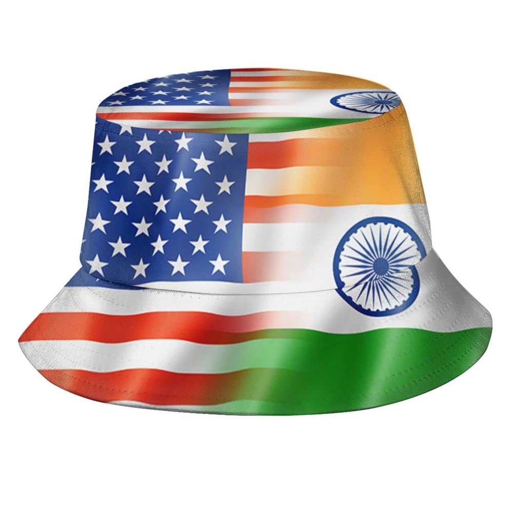 Cute India Flag Bucket Hats Fashion Sun Cap Packable Summer Travel Outdoor Indian Fisherman Hat for Men and Women