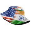 Cute India Flag Bucket Hats Fashion Sun Cap Packable Summer Travel Outdoor Indian Fisherman Hat for Men and Women view 2