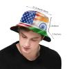 Cute India Flag Bucket Hats Fashion Sun Cap Packable Summer Travel Outdoor Indian Fisherman Hat for Men and Women view 3