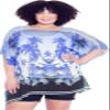 Avenue Women's Plus Size Poncho - Watercolor view 1