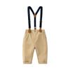 Boarnseorl Baby Boys Pants with Suspenders, 2-3T Brown view 1