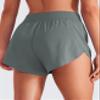 CRZ YOGA Mid Waisted Split Running Shorts for Women 4" - Comfy Mesh Liner for Workout Athletic Gym Track Quick Dry Grey Sage XX-Small view 2