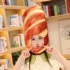 BEESUM 2023 Cute Toast Hat Plush Bread Dress Up Cap Mask for Halloween Christmas Party Costume (White & Yellow) view 4