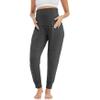 WiWi Women's Viscose from Bamboo Maternity Pants Soft Over The Belly Pregnancy Leggings High Waist Stretchy Bottoms S-XL, Charcoal Heather, Small view 3