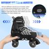 Kids Roller Skates for Boys, Black Adjustable Rollerskates with Light Up Wheels for Teens Youth Ages 8-12 10 11 12, Beginners Outdoor Sports, Best Birthday Gift for Kids view 3