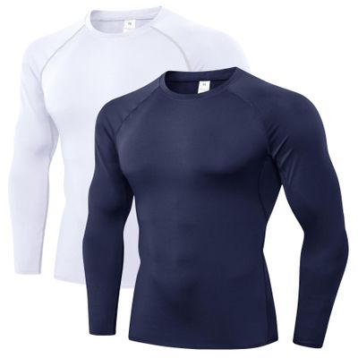Compression Shirts Men Long Sleeve Athletic Thermal Shirt Workout Cool Dry Running Tops Sports Gym Undershirt Base Layer Tops