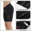 Santic Womens Bike Shorts Padded Cycling Shorts Bicycle Short with Pocket Wide Waistband Shorts view 3