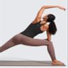 CRZ YOGA Butterluxe Workout Tank Tops for Women - Racerback Padded High Neck Yoga Athletic Shirt with Built in Bra Black XX-Small view 3