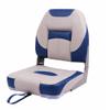 Deckpro Deluxe Low Back Boat Seat, Fold-Down Fishing Boat Seat Grey/Blue view 1