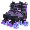 Purple Adjustable Rollerskates with Light Up Wheels for Girls Ages 6-12, Best Outdoor Sports Gift view 1